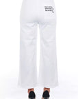Frankie Morello White Cotton Women's Cropped Trouser