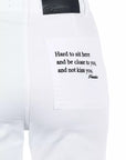 Frankie Morello White Cotton Women's Cropped Trouser
