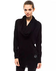 Montana Blu Embellished High Collar Woolen Sweater