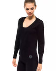 Montana Blu Black Wool Women Sweater