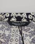 Dolce & Gabbana Elegant Satin Floral Baroque Shirt
