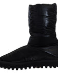 Dolce & Gabbana Elegant Mid-Calf Boots in Black Polyester
