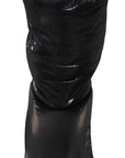 Dolce & Gabbana Elegant Mid-Calf Boots in Black Polyester
