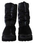 Dolce & Gabbana Elegant Mid-Calf Boots in Black Polyester