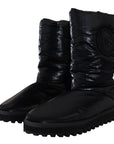 Dolce & Gabbana Elegant Mid-Calf Boots in Black Polyester