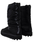 Dolce & Gabbana Elegant Mid-Calf Boots in Black Polyester