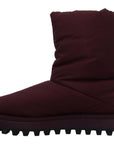 Dolce & Gabbana Elegant Bordeaux Mid Calf Boots
