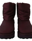 Dolce & Gabbana Elegant Bordeaux Mid Calf Boots