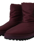 Dolce & Gabbana Elegant Bordeaux Mid Calf Boots