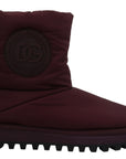 Dolce & Gabbana Elegant Bordeaux Mid Calf Boots