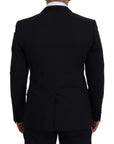 Dolce & Gabbana Elegant Black Silk-Lined Evening Blazer
