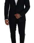 Dolce & Gabbana Elegant Black Silk-Lined Evening Blazer