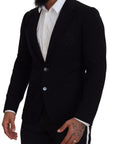 Dolce & Gabbana Elegant Single Breasted Black Wool Blazer