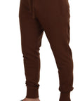 Dolce & Gabbana Elegant Brown Cashmere Jogger Pants