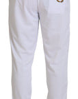 Dolce & Gabbana Elegant White Jogger Pants for Sophisticated Comfort