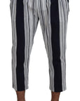 Dolce & Gabbana Elegant Striped Cotton Pants for Men