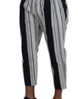 Dolce & Gabbana Elegant Striped Cotton Pants for Men