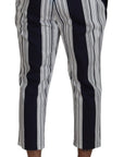 Dolce & Gabbana Elegant Striped Cotton Pants for Men