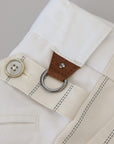 Dolce & Gabbana Elegant White Striped MainLine Trousers