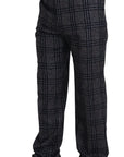 Dolce & Gabbana Elegant Gray Checkered Alpaca Blend Pants