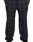 Dolce & Gabbana Elegant Gray Checkered Alpaca Blend Pants
