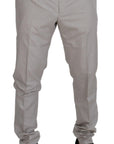 Dolce & Gabbana Elegant Off White Silk Blend Trousers