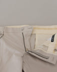Dolce & Gabbana Elegant Off White Silk Blend Trousers