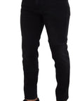Dolce & Gabbana Sleek Black Cotton Blend Denim Pants