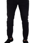 Dolce & Gabbana Sleek Black Cotton Blend Denim Pants