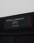 Dolce & Gabbana Sleek Black Cotton Blend Denim Pants