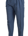 Dolce & Gabbana Elegant Blue Linen-Cotton Pants