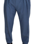 Dolce & Gabbana Elegant Blue Linen-Cotton Pants