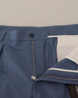 Dolce & Gabbana Elegant Blue Linen-Cotton Pants