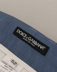 Dolce & Gabbana Elegant Blue Linen-Cotton Pants