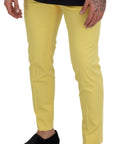 Dolce & Gabbana Sun-Kissed Yellow Cotton Trousers