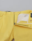 Dolce & Gabbana Sun-Kissed Yellow Cotton Trousers