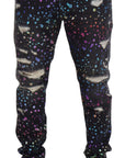 Dolce & Gabbana Elegant Multicolor Printed Denim Pants