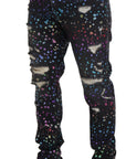 Dolce & Gabbana Elegant Multicolor Printed Denim Pants