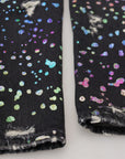 Dolce & Gabbana Elegant Multicolor Printed Denim Pants