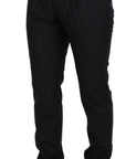 Dolce & Gabbana Elegant Dark Grey Wool Silk Pants