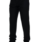 Dolce & Gabbana Elegant Black Virgin Wool Blend Trousers