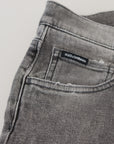 Dolce & Gabbana Chic Grey Washed Denim Pants