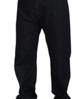 Dolce & Gabbana Elegant Black Washed Denim Pants Luxe Cotton