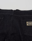 Dolce & Gabbana Elegant Black Washed Denim Pants Luxe Cotton