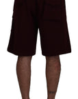 Dolce & Gabbana Elegant Maroon Tailored Shorts