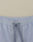 Dolce & Gabbana Elegant Light Blue Linen-Cotton Summer Shorts