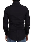 Dolce & Gabbana Elegant Slim Fit Black Cotton Dress Shirt