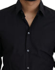 Dolce & Gabbana Elegant Slim Fit Black Cotton Dress Shirt