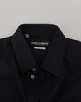 Dolce & Gabbana Elegant Slim Fit Black Cotton Dress Shirt