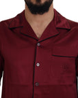 Dolce & Gabbana Elegant Silk Red Nightshirt Pajama